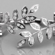 Diamond Leaf Spiral Ring
