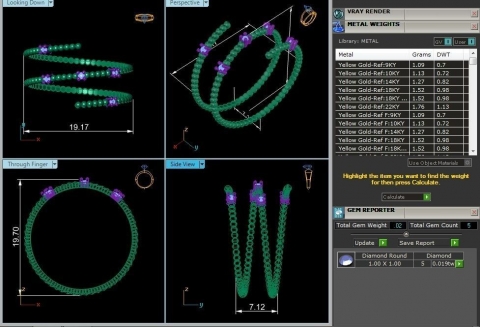circle spiral ring 