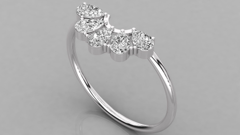 Pear diamond ring