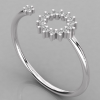 Diamond Circle Ring 